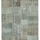 Hand-knotted oriental overdyed 170 cm x 240 cm grey patchwork carpet