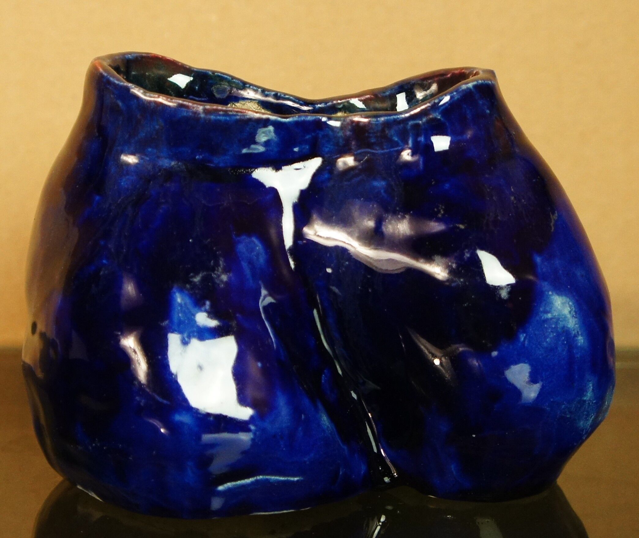 Hand-modeled "Popotin" terracotta vase