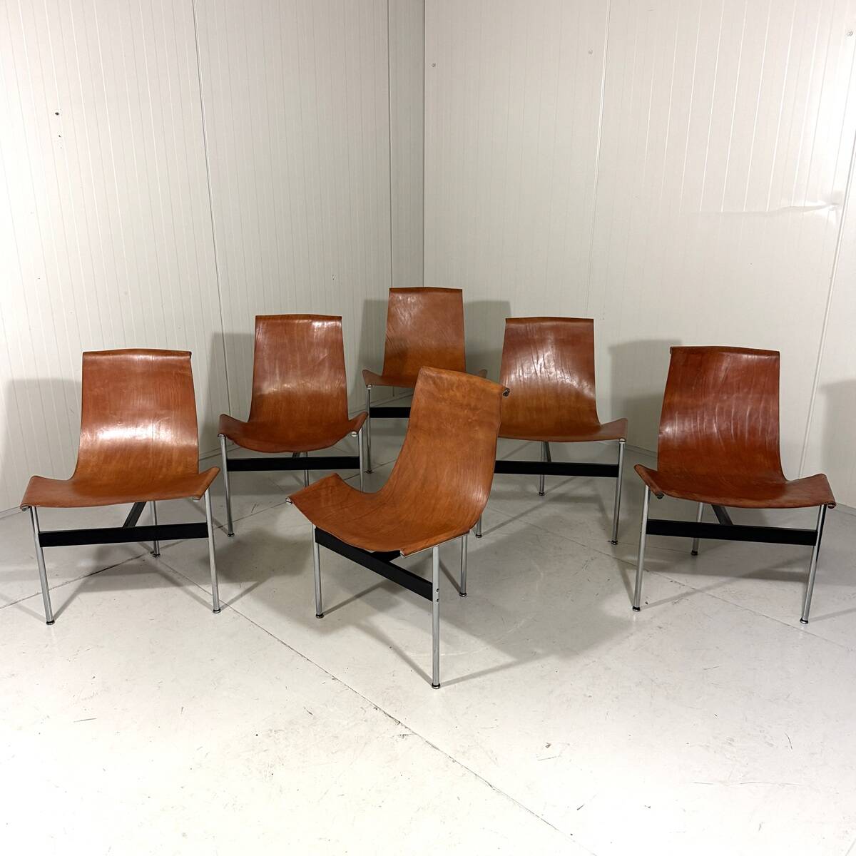 ICF De Padova T-chairs by Katavolos, Kelley and Littell, Italy 1950’s
