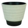 Pot du milieu du siècle u-keramik motif à rayures nuances de gris et noir années 50 60