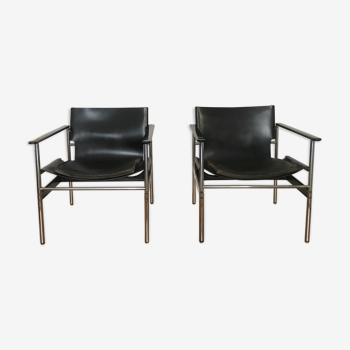 Pair of chairs for Knoll Pollock Charles