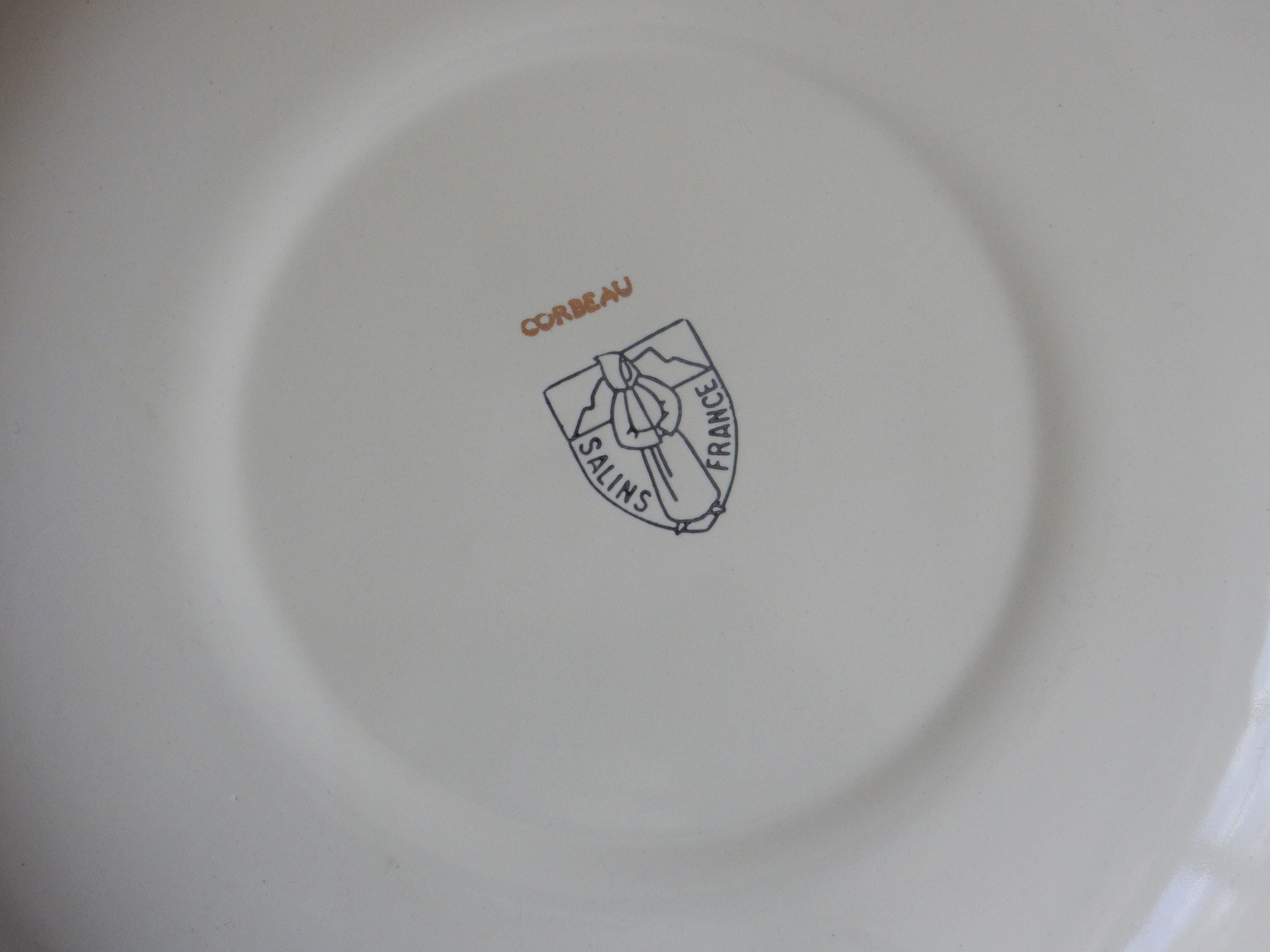 Decorative plate The raven and the fox Salins France