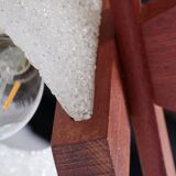 Scandinavian hanging lamp with resin caps, 1960