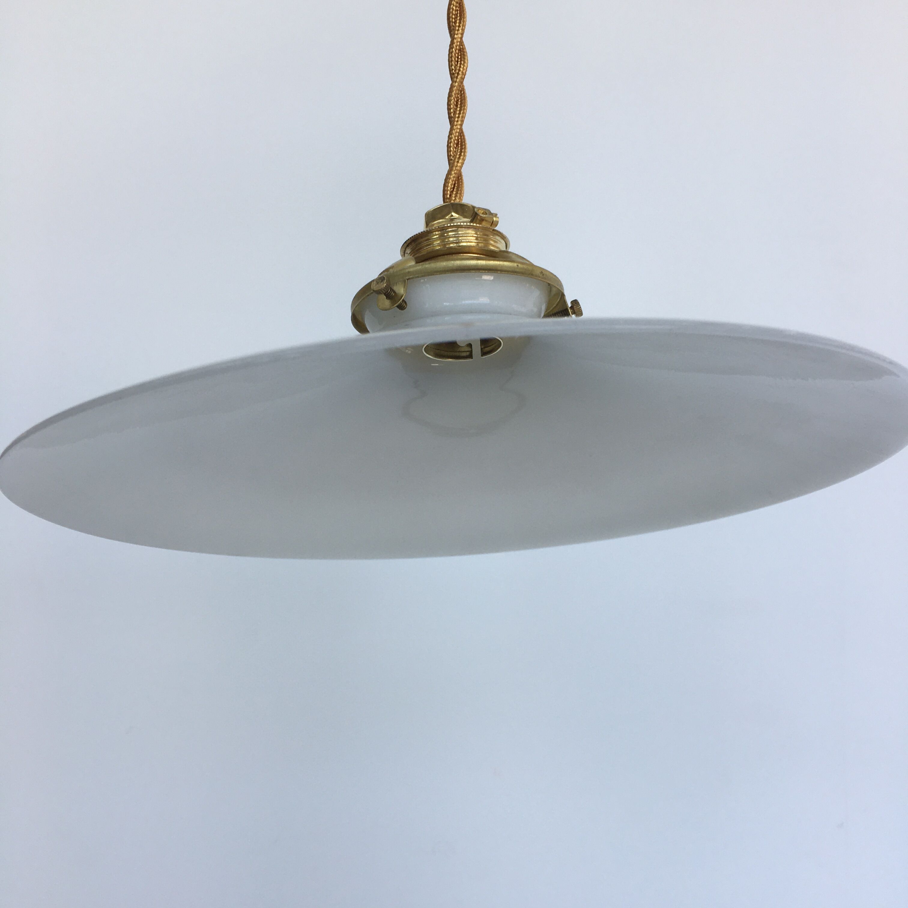 White opaline hanging lamp