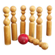 Old wooden bowling game
