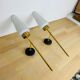Pair of brass and opaline Lunel sconces, Arlus 50s