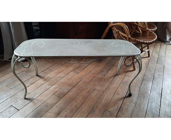 Garden forged iron coffee table