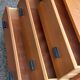 Vintage chest of drawers in gilded oak from the 50s 3 drawers feet bobbin