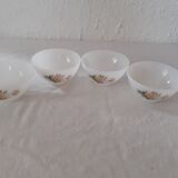 4 Bowls Roses of France Arcopal pink flowers