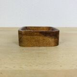 60s teak pocket emptier, square