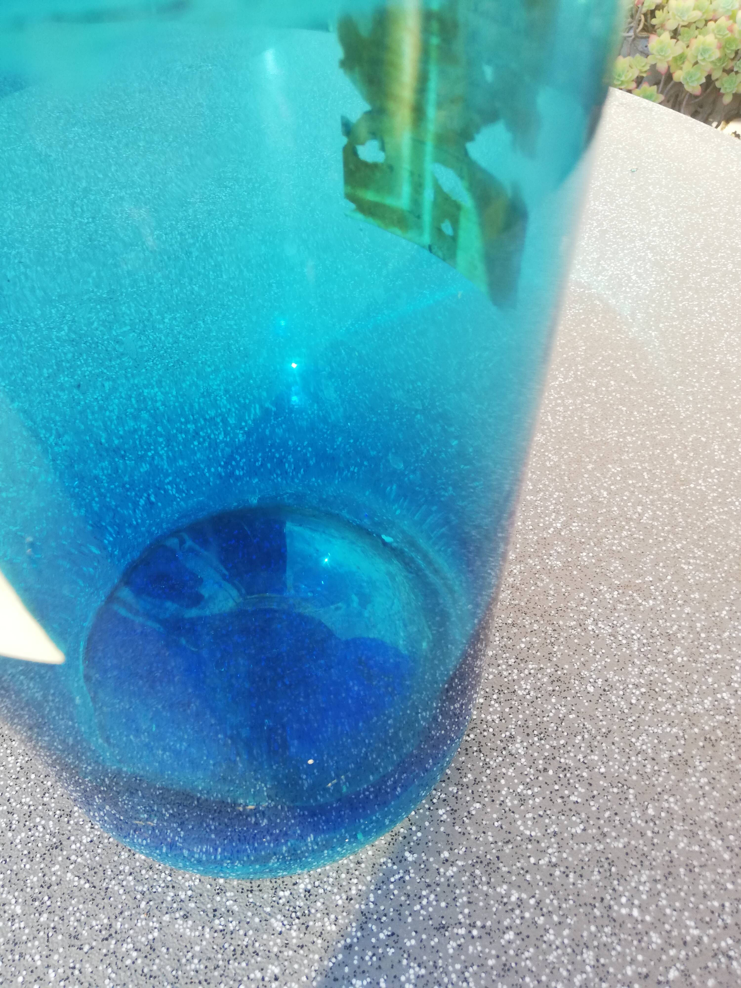 Blue glass pharmacy jar