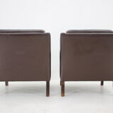 1970s pair of leather armchairs,denmark
