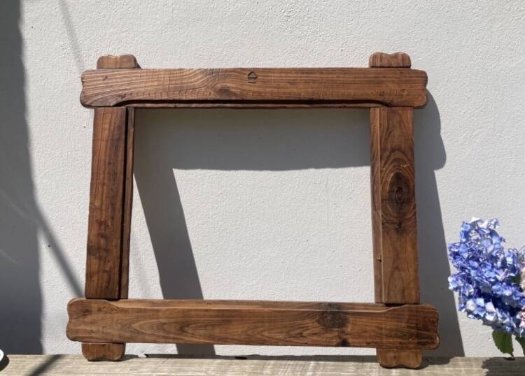 Brutalist wooden frame