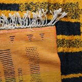 Tapis Berbère Jaune et Noir - 297 x 200 cm