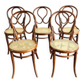 Set of 5 antique Thonet dining chairs model 20, ca. 1890.
