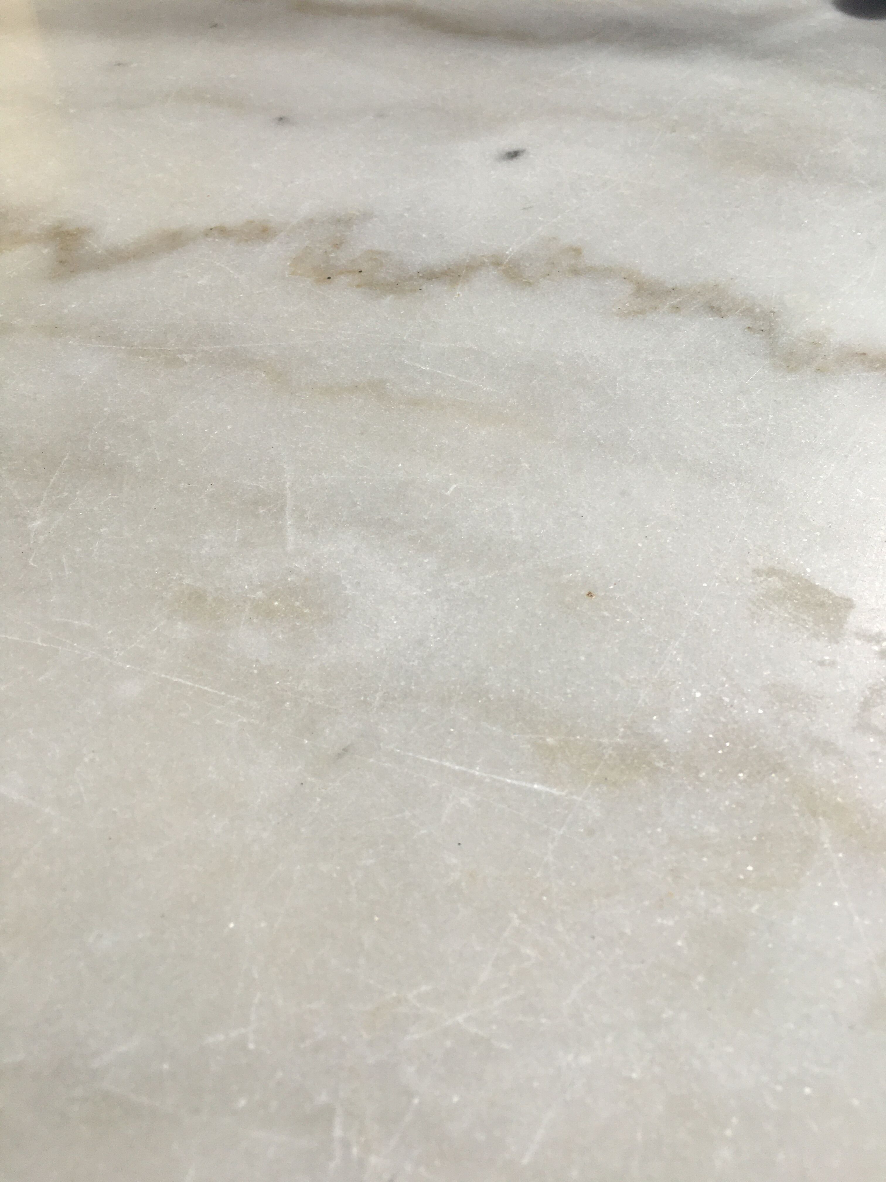 White marble bistro table