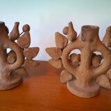 Terracotta candlesticks