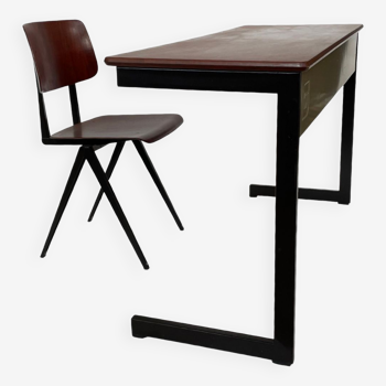 Vintage Galvanitas Netherland desk with chair 70s Dutch design