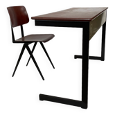 Vintage Galvanitas Netherland desk with chair 70s Dutch design
