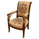 Fauteuil époque Empire en acajou à têtes d'égyptiennes, début XIXe siècle