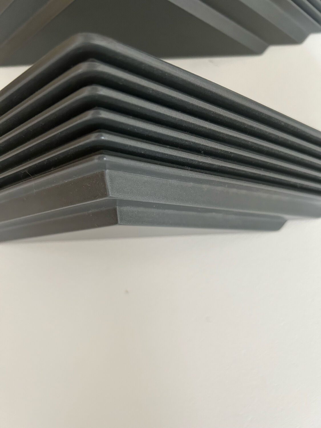 Pair of vintage geometric wall lamps, France 1980