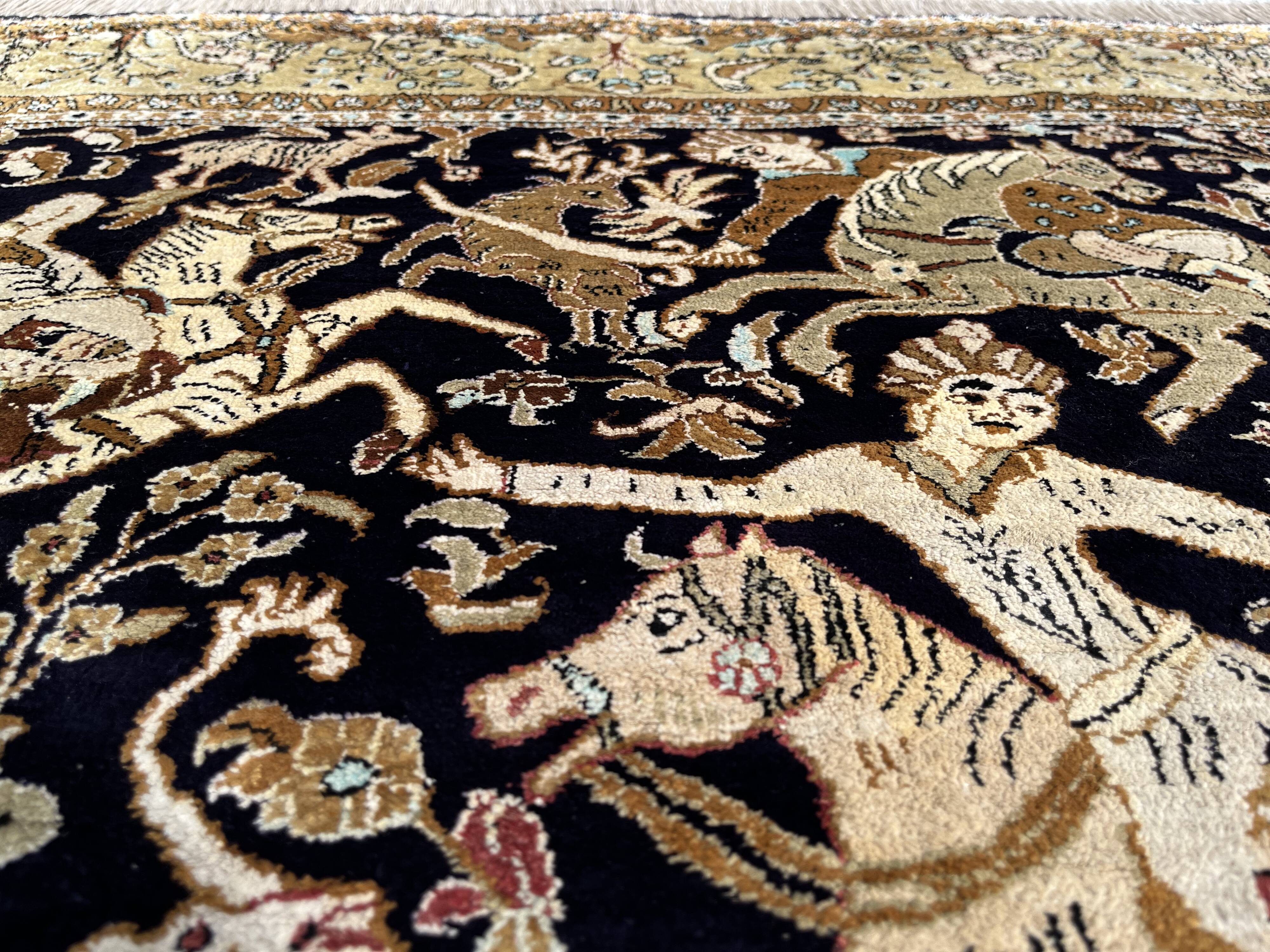 Ghoum silk carpet 104x162cm