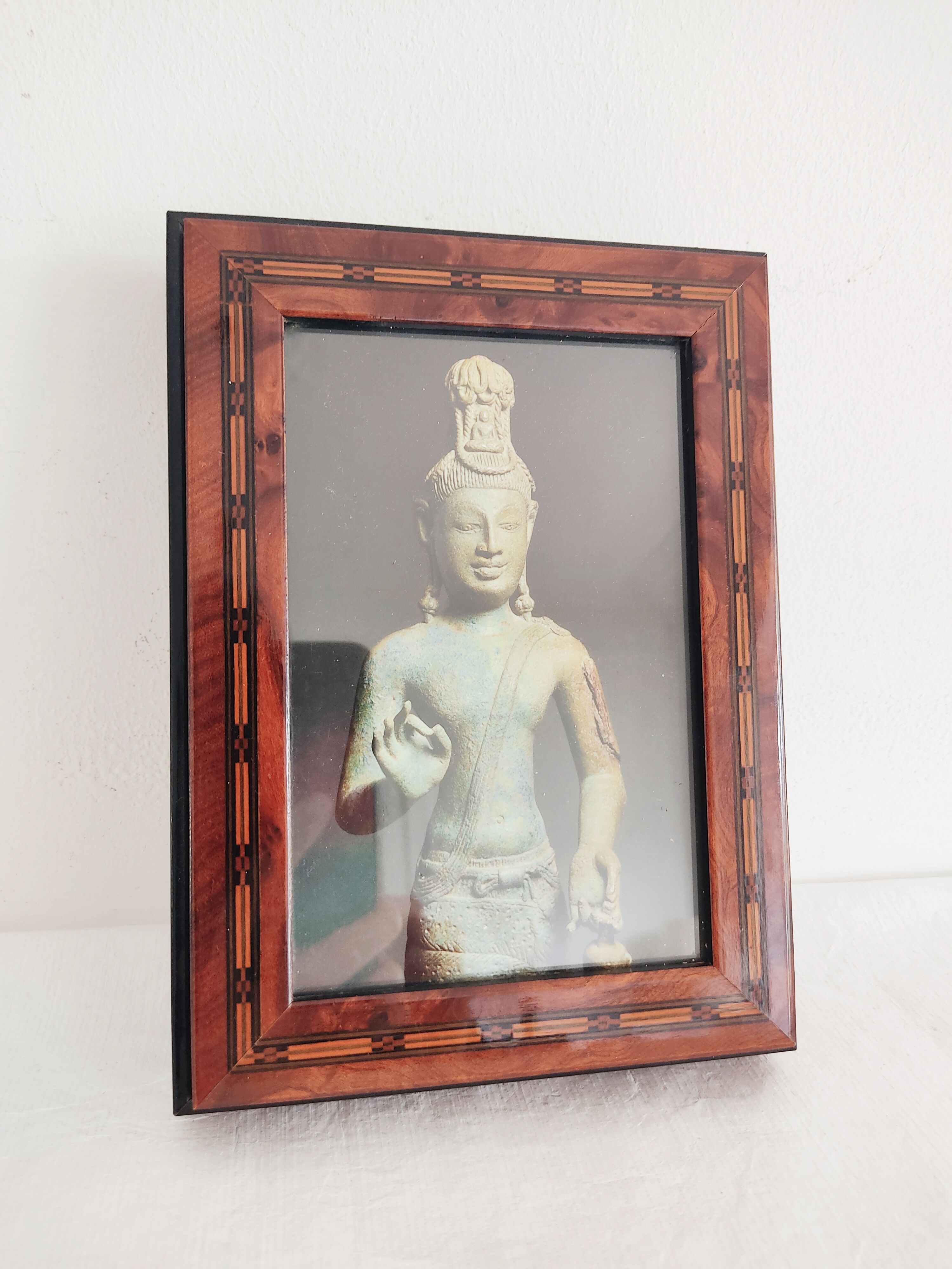Inlaid box with photo frame cover