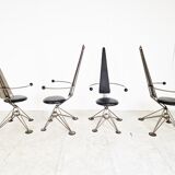 Unique high back dining chairs, 1970s