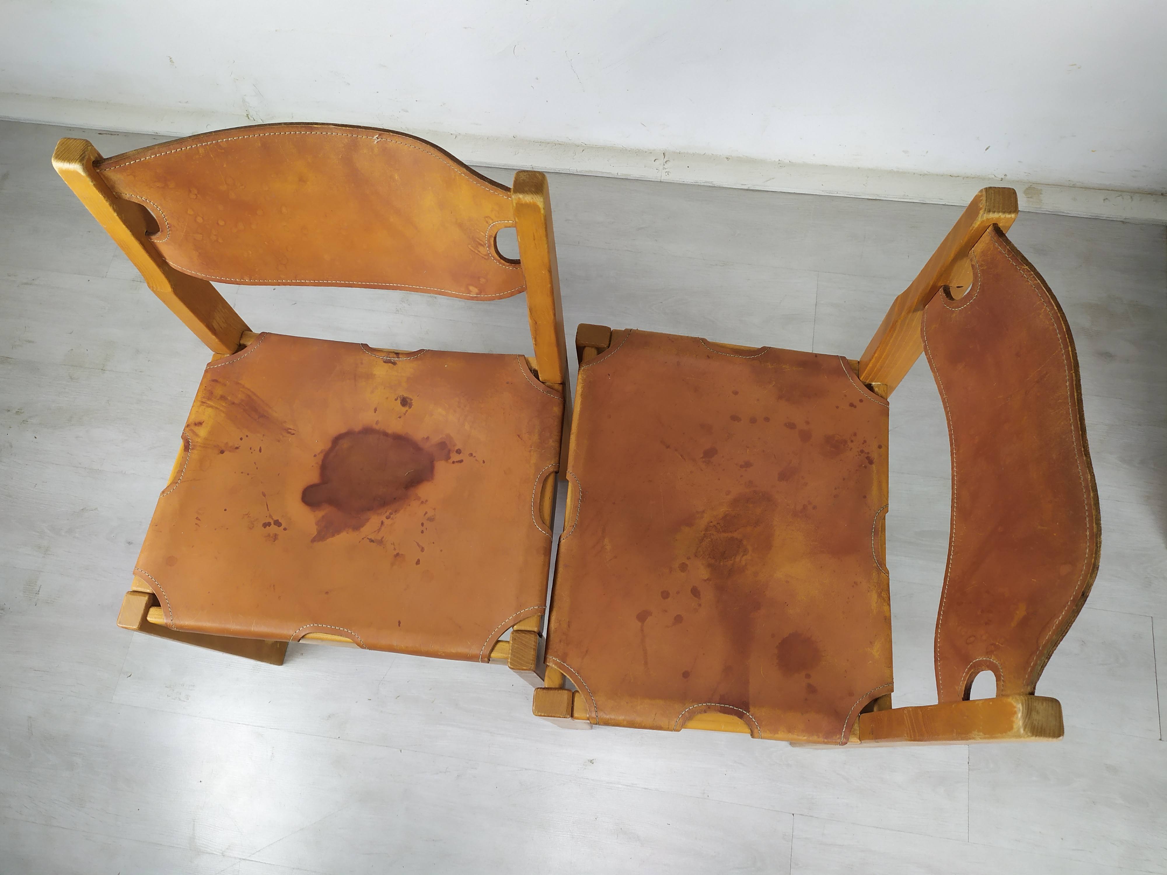 Regain homemade leather chairs