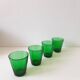 Set of 6 vintage green glasses