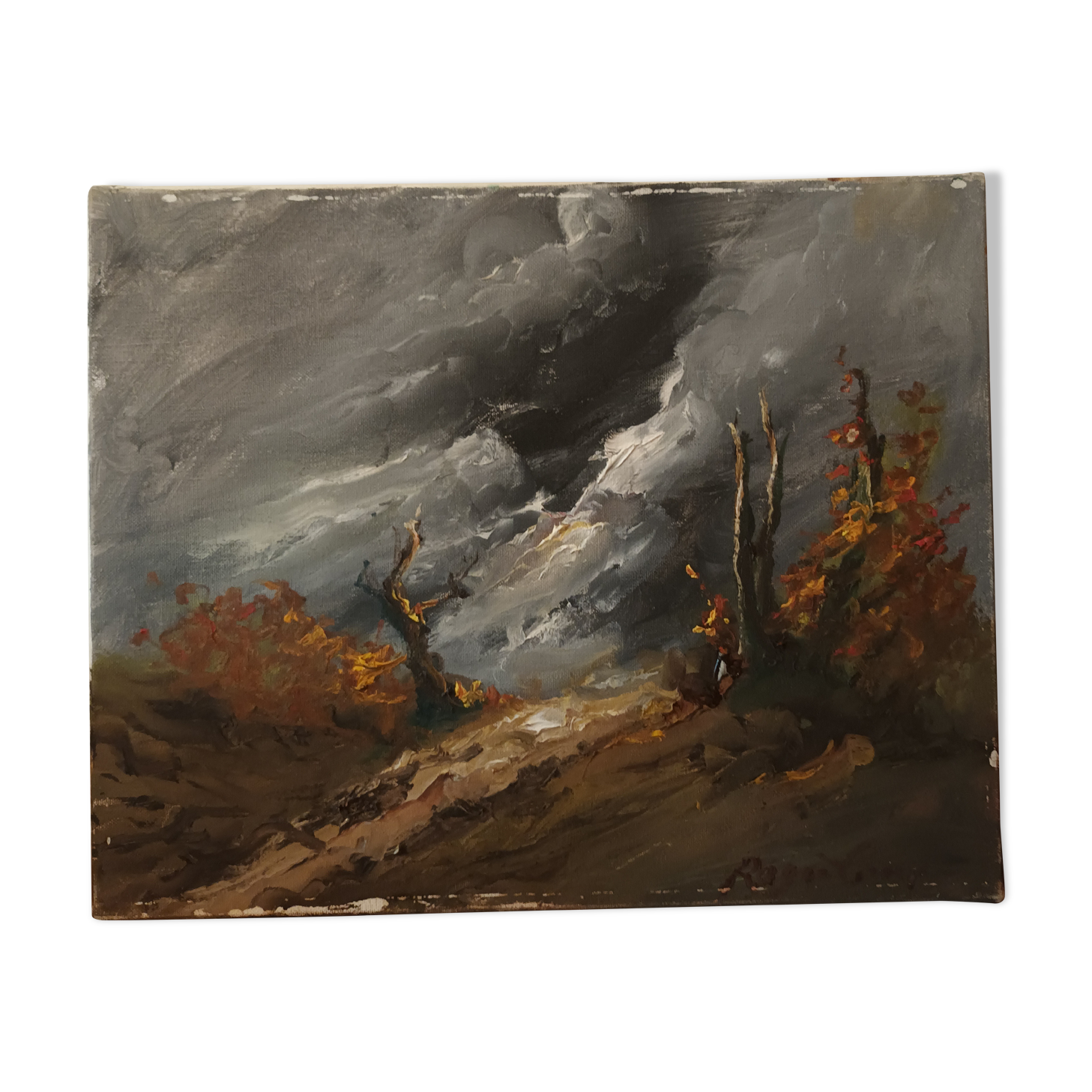 Landscape canvas painting
