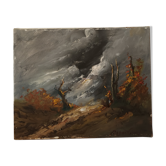 Landscape canvas painting