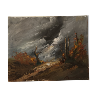 Landscape canvas painting