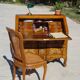 Secretary in solid cherry wood in Louis XV style.