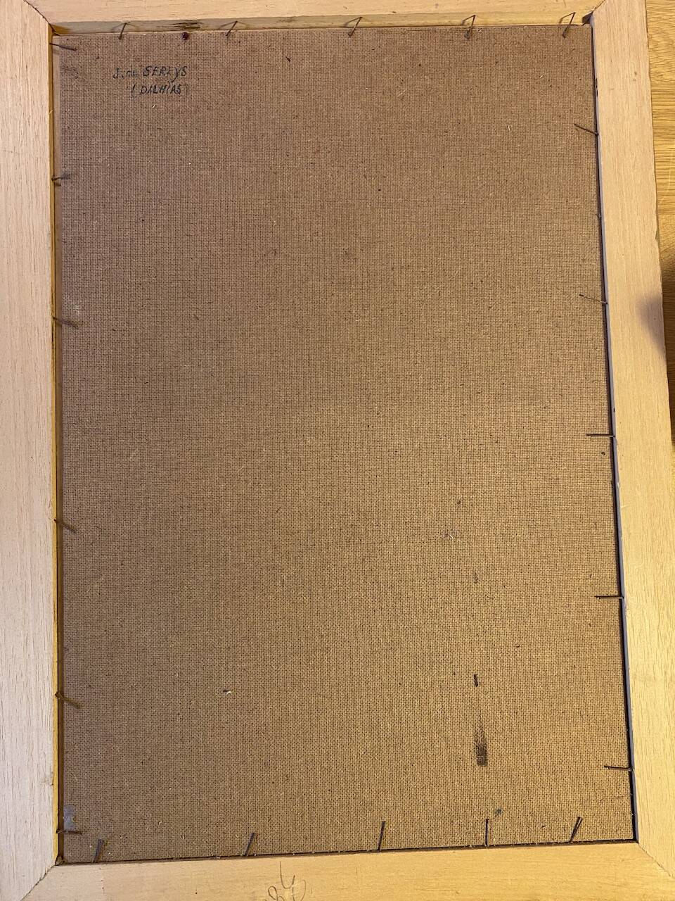 Still life with Dalhia signed J de Sereys, circa 1970.