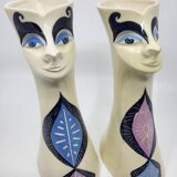 Pair of anthropomorphic vases Gabrielle Mackiewicz French 1970