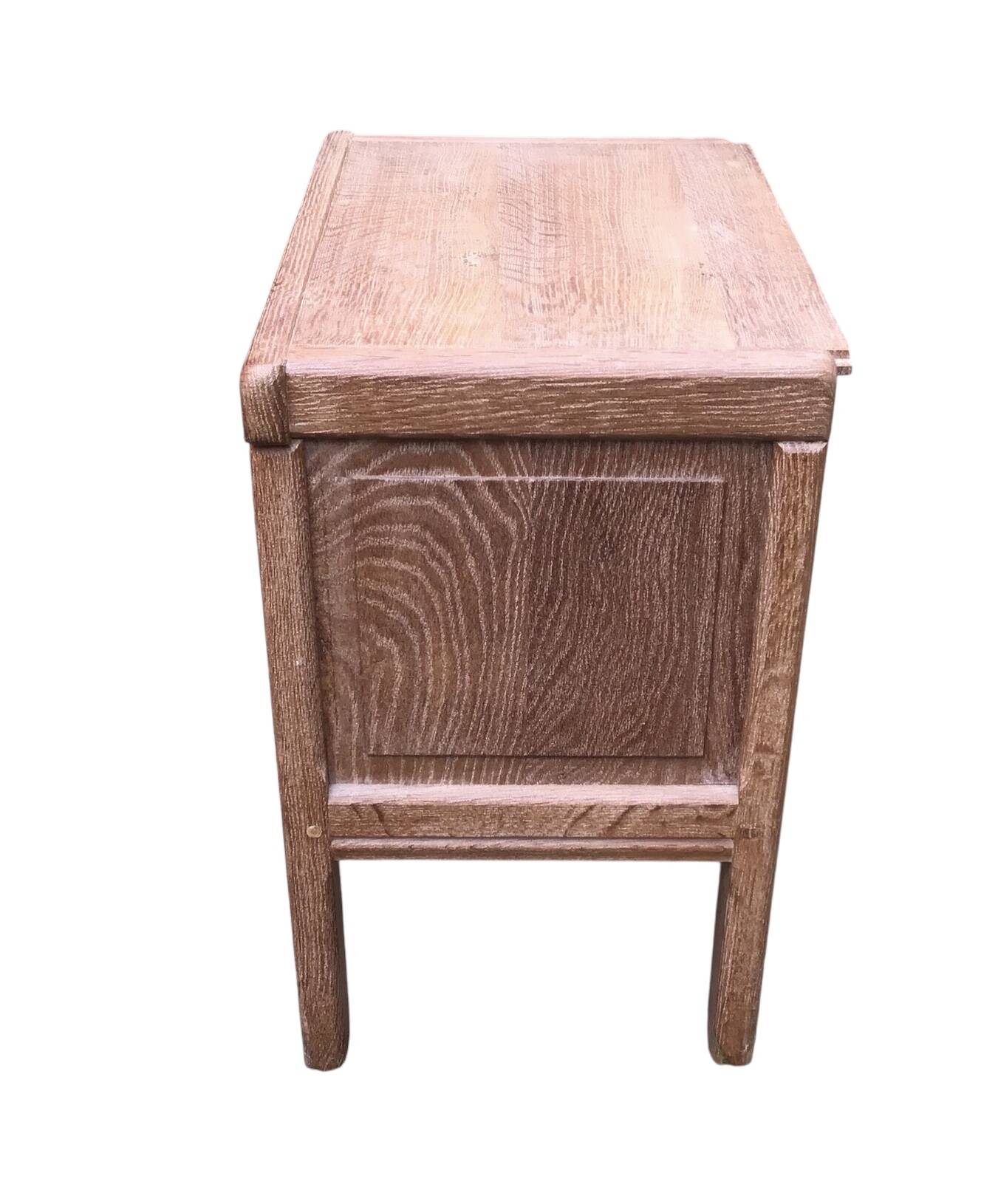 Pair of solid oak bedside tables circa 70-80