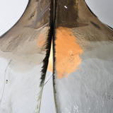 Aluminium and Murano glass tulip ceiling lamp