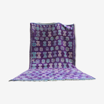 Beni Mguild tapis marocain en laine mauve 370x192 cm