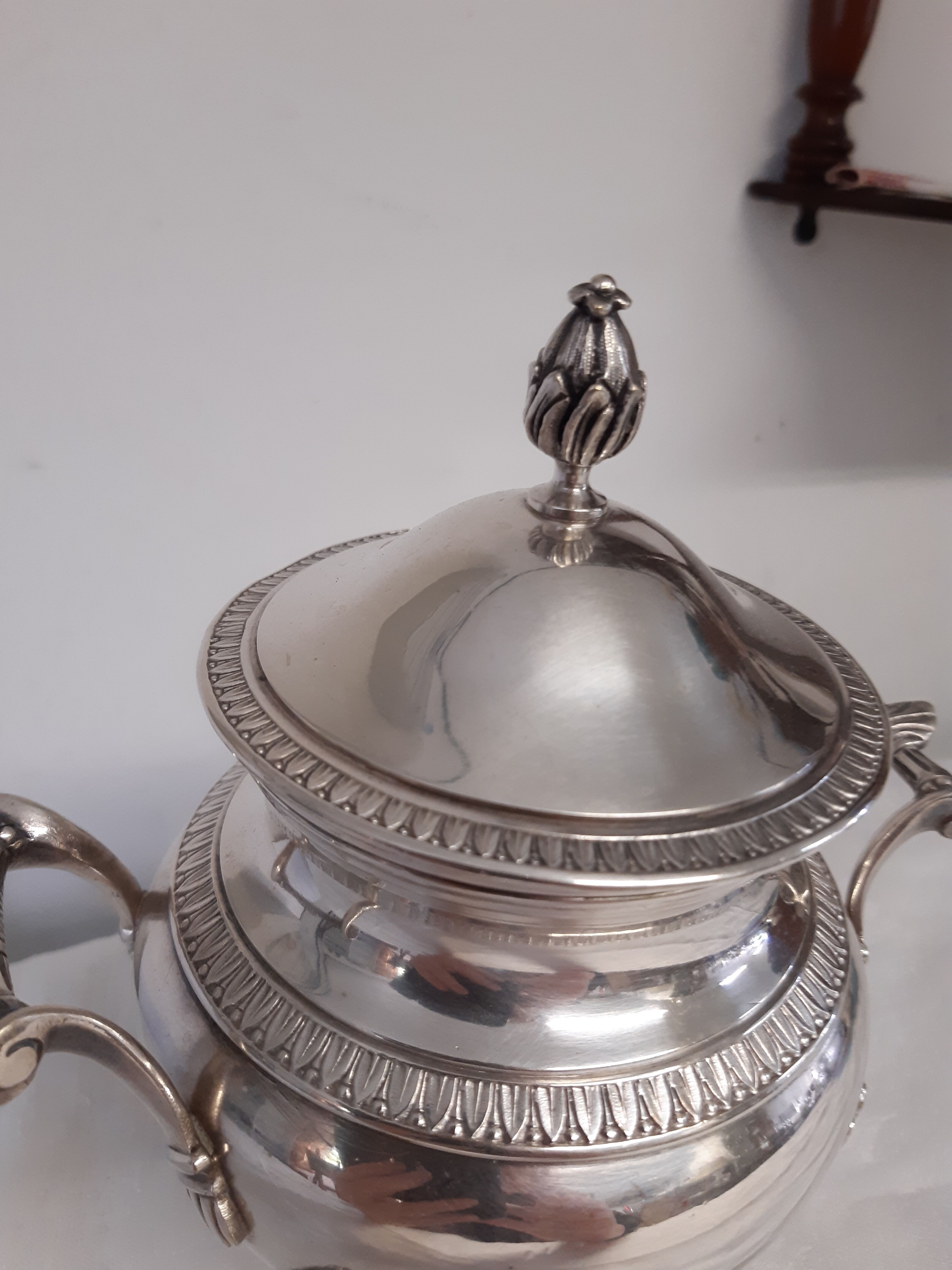 Sucrier métal argenté