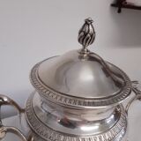 Silver metal sugar bowl
