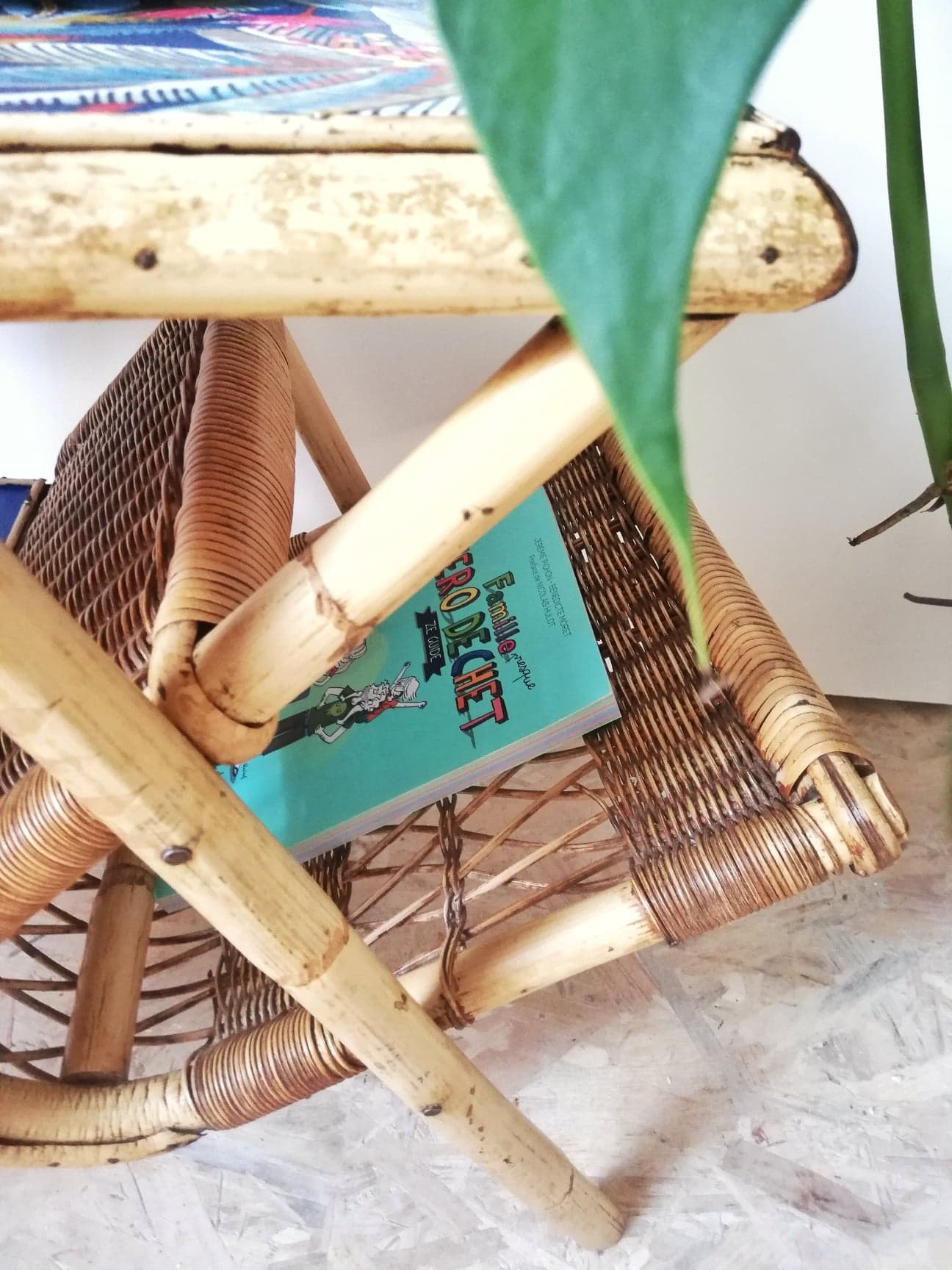 Bamboo and rattan side table revisited