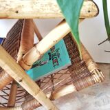 Bamboo and rattan side table revisited