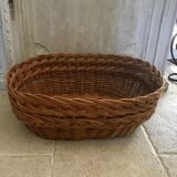 Oval woven wicker basket 52 cm