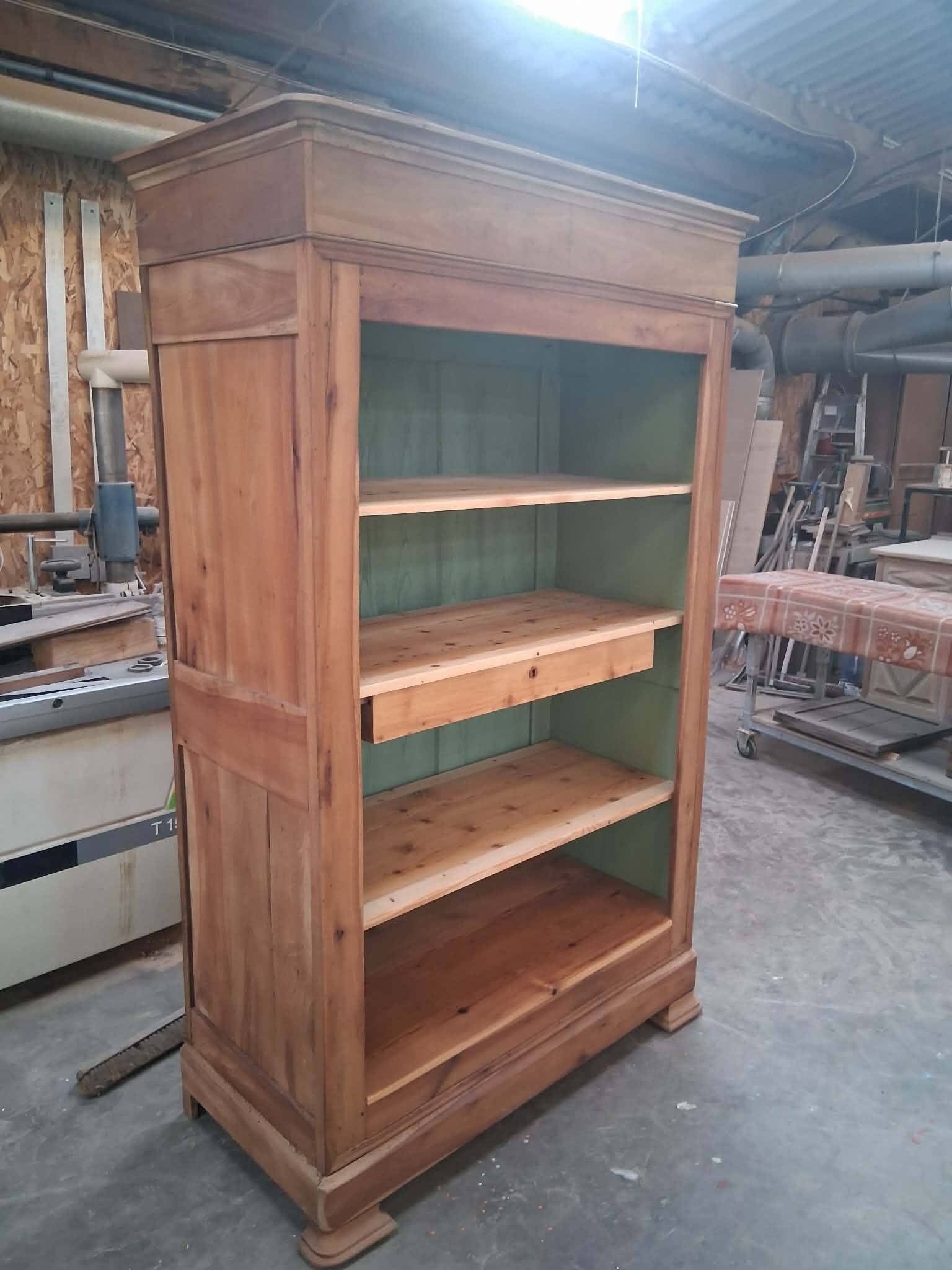 Cherry wood bookshelf