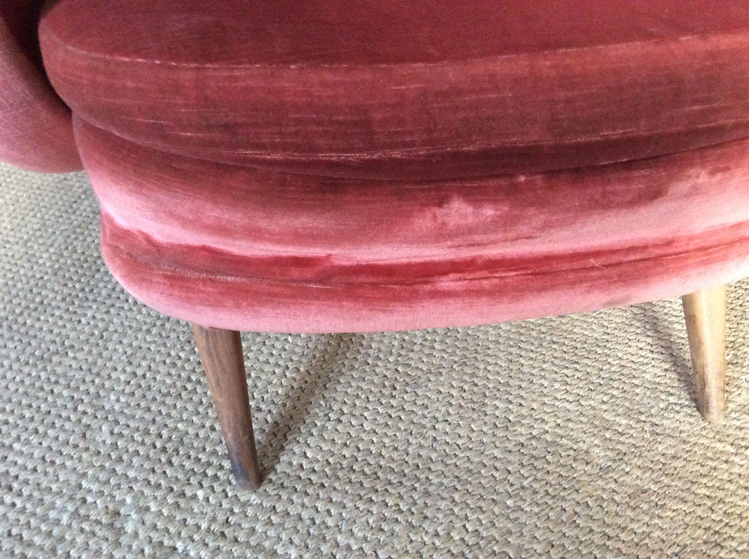 Velvet armchair