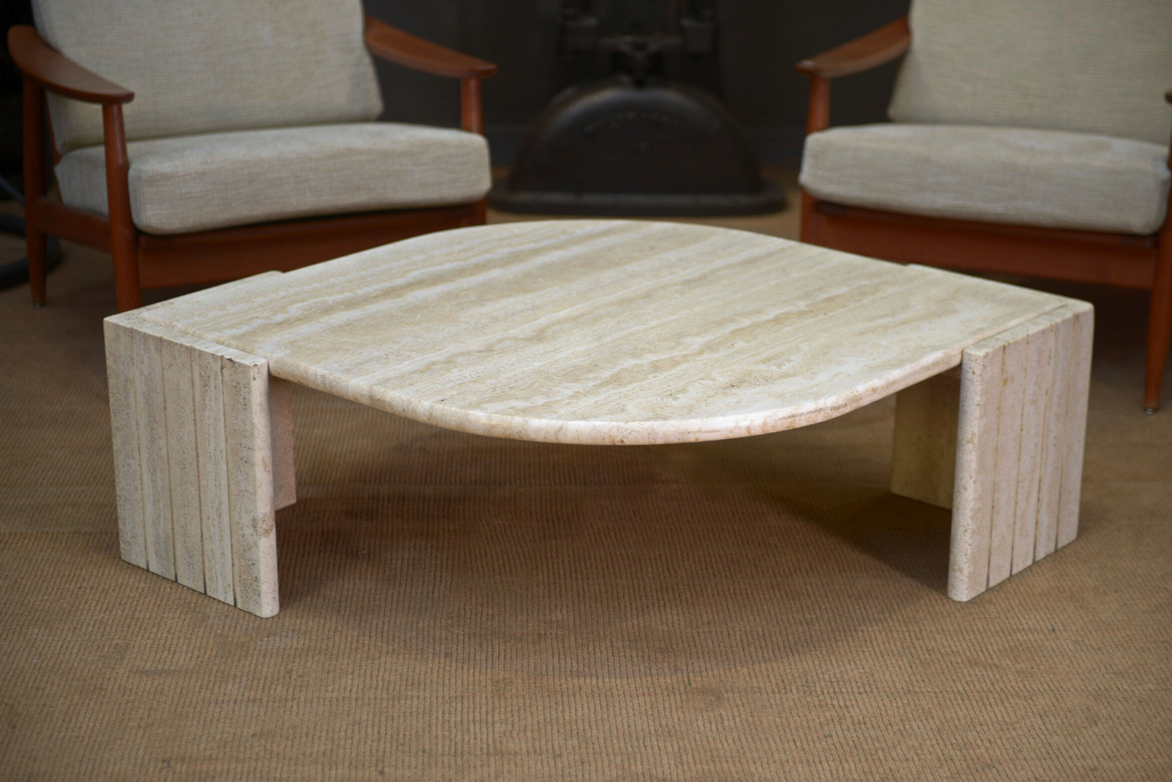 Eye coffee table in travertine 1970