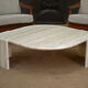 Table basse œil en travertin 1970