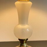 LAMPE Verre OPALIN et Laiton VINTAGE