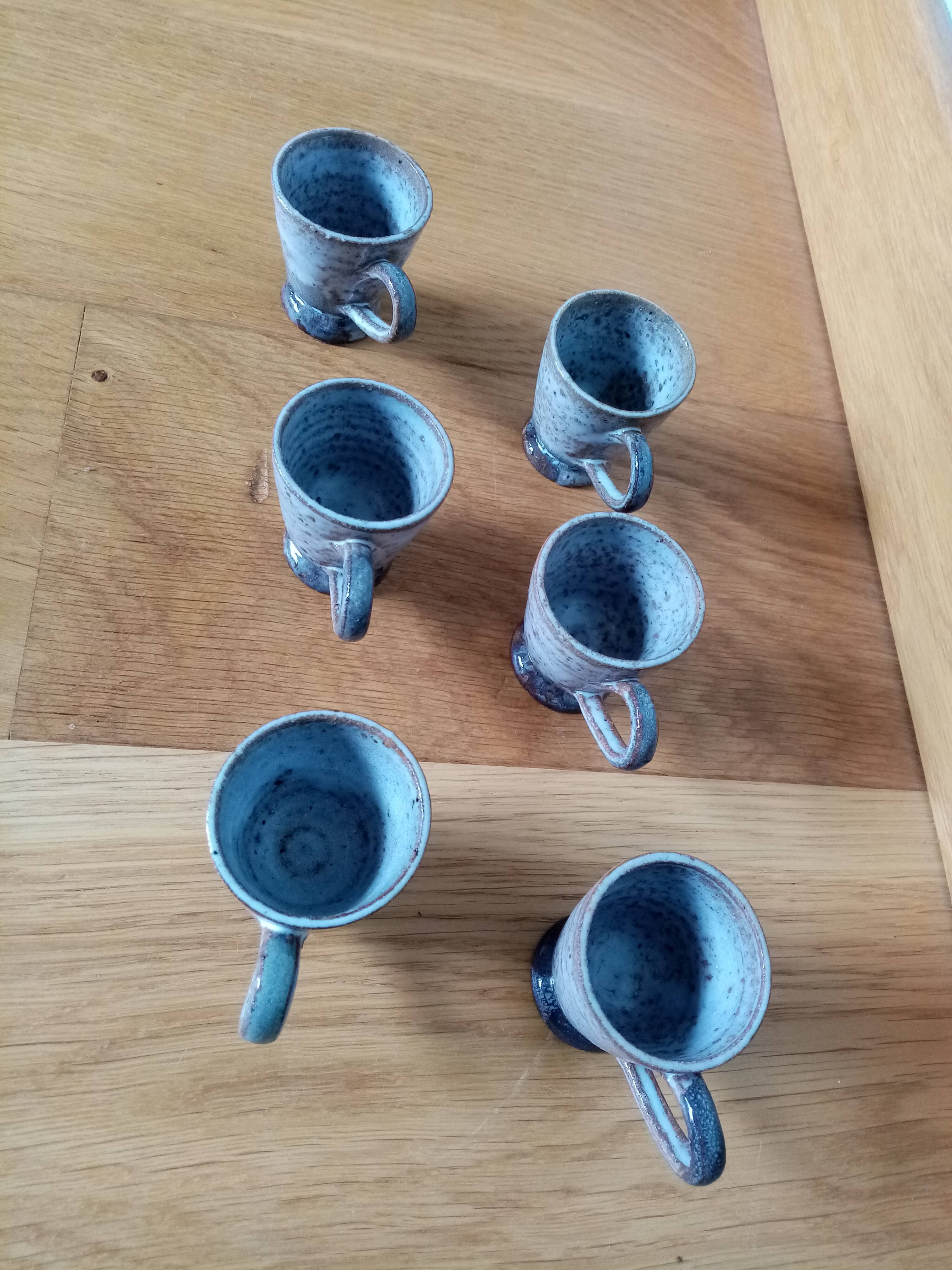 Stoneware cups or shot glasses